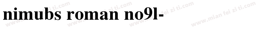nimubs roman no9l字体转换